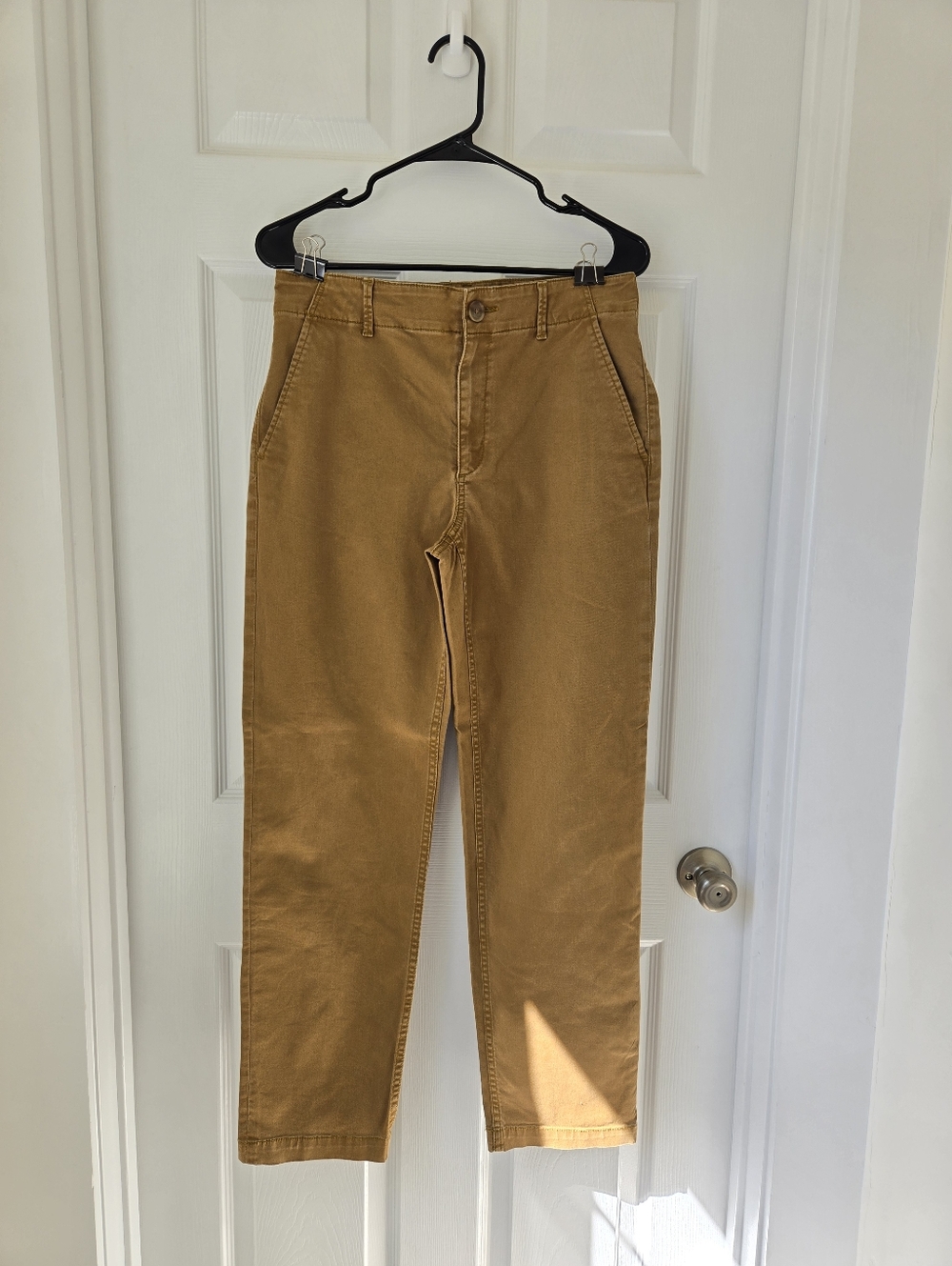 LOFT Perfect Straight Cut Pants Size 4 Tall Light Brown Cotton Chinos